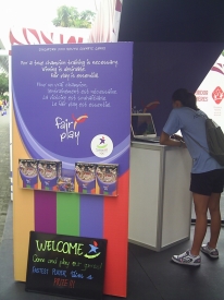 Athletes in CIFP Booth in Singapore